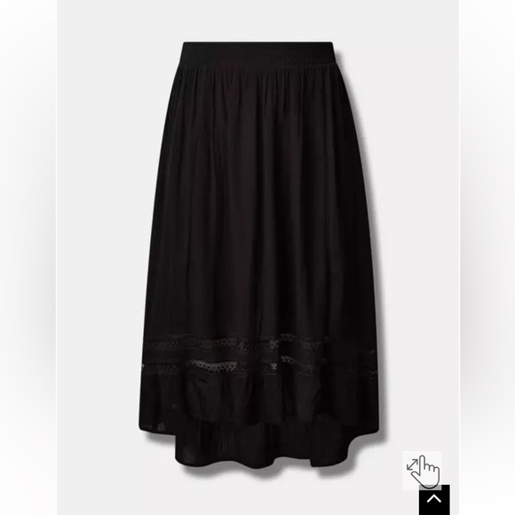 GUC Torrid Black High Low Skirt - Picture 1 of 6